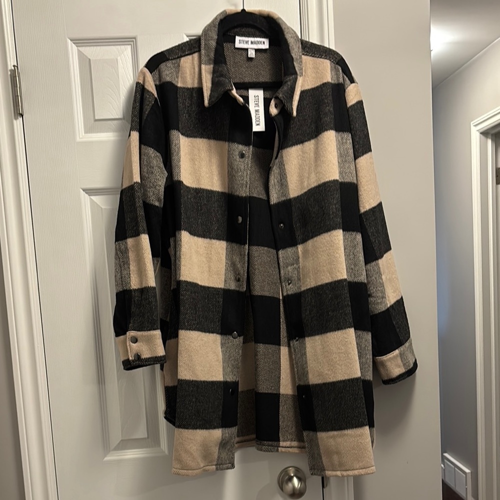 Steve Madden Black and Tan Shacket
